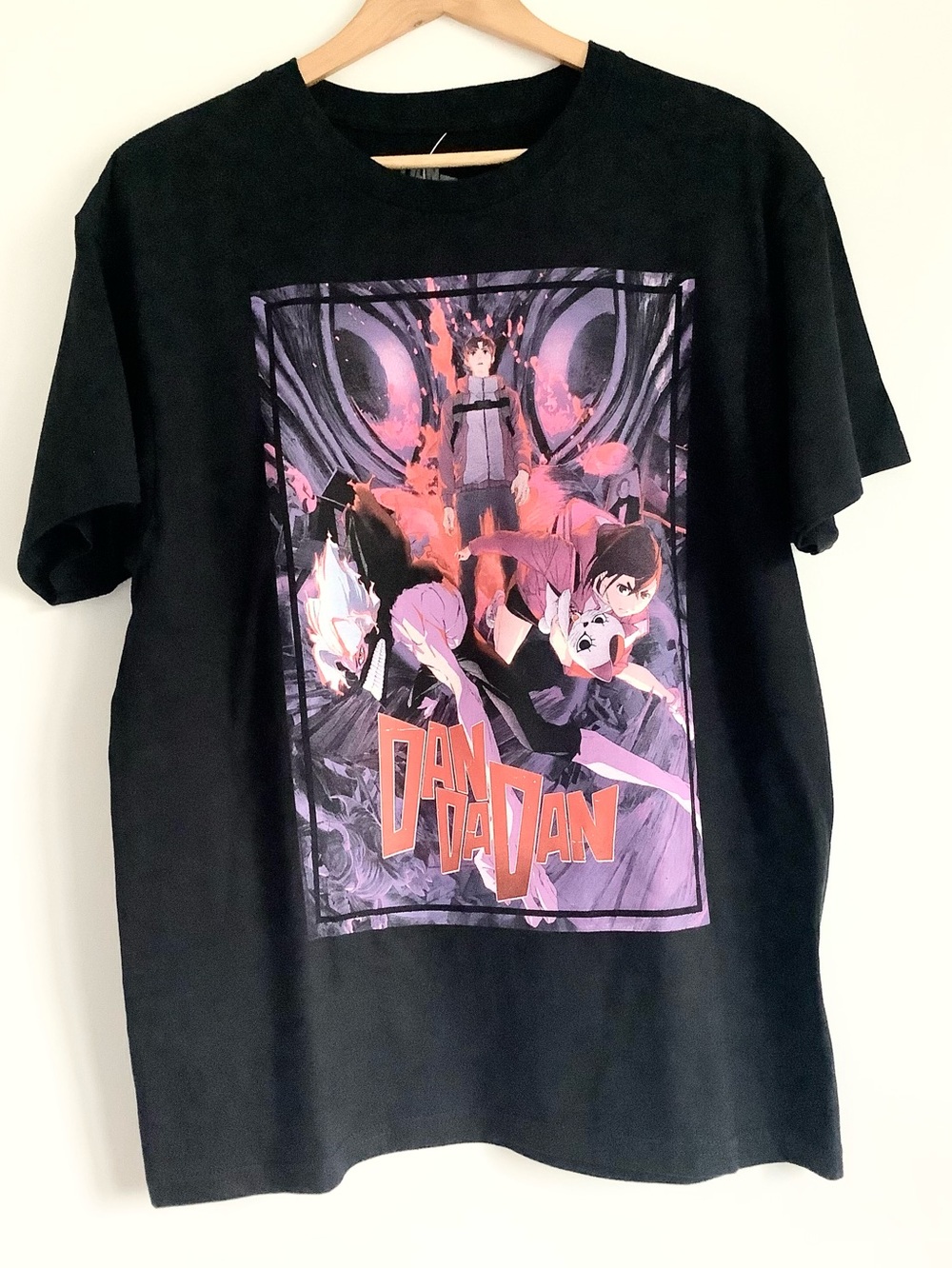 NEW Hot Topic Dandadan S2 Poster Graphic Shirt Black 100% Cotton Unisex Sz. M